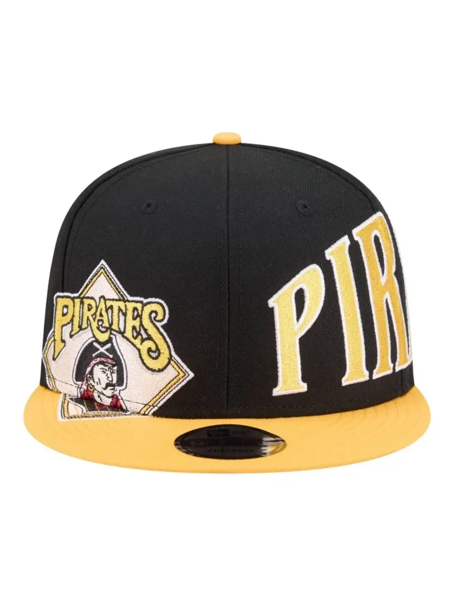 Кепка-снапбек New Era Pittsburgh Pirates Stretched Two-Tone 9FIFTY — изображение 2 из 7, черный золотистый
