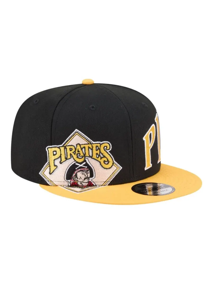 Кепка-снапбек New Era Pittsburgh Pirates Stretched Two-Tone 9FIFTY — изображение 3 из 7, черный золотистый