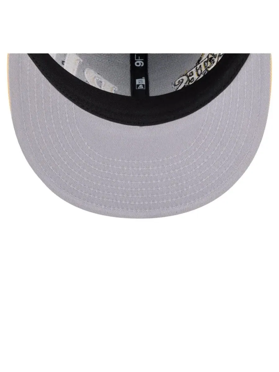 Кепка-снапбек New Era Pittsburgh Pirates Stretched Two-Tone 9FIFTY — изображение 5 из 7, черный золотистый