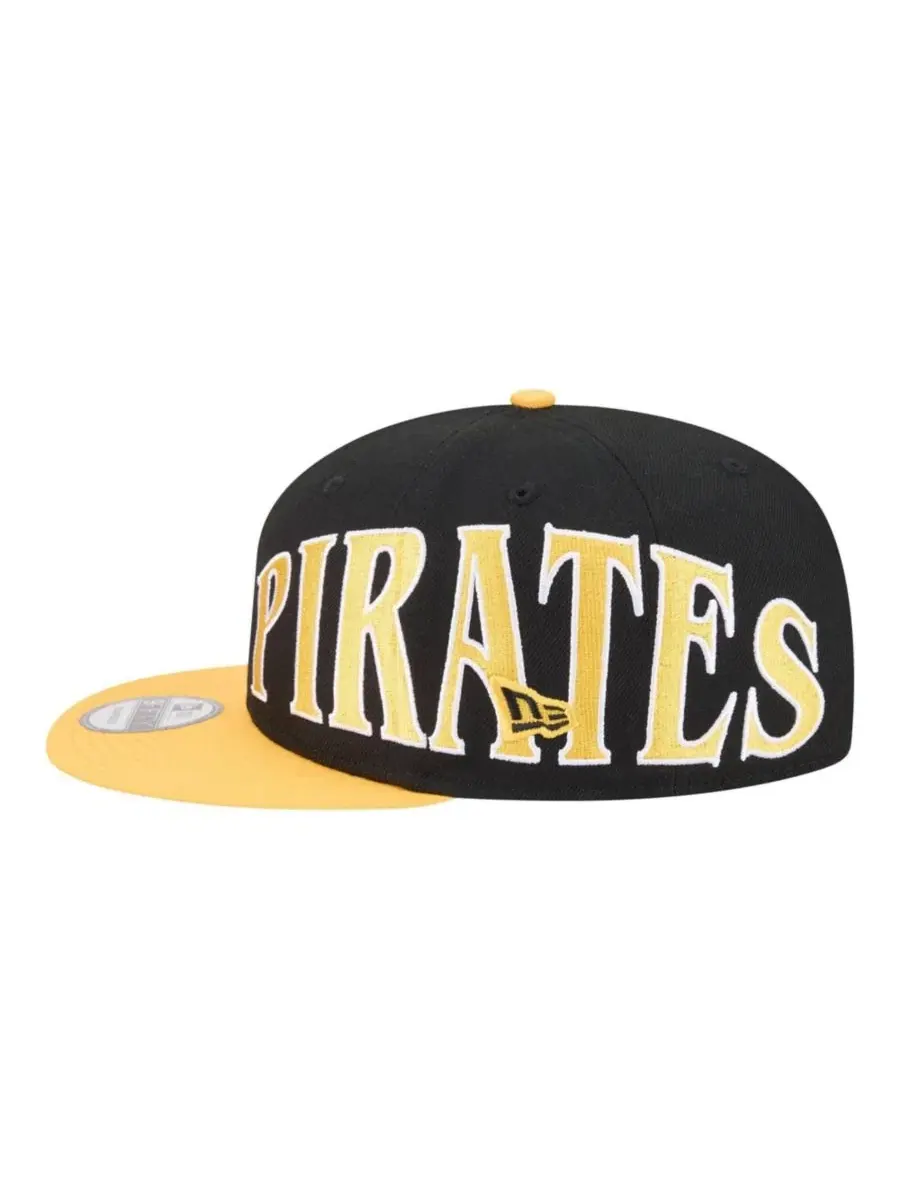Кепка-снапбек New Era Pittsburgh Pirates Stretched Two-Tone 9FIFTY — изображение 6 из 7, черный золотистый