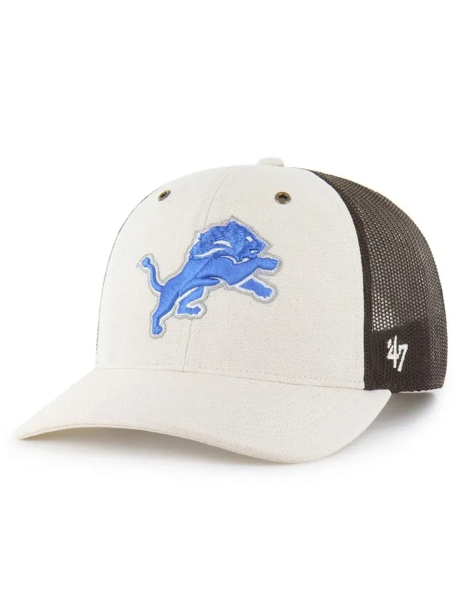 Бейсболка-тракер с сеткой, натуральный/коричневый, Detroit Lions, Carhartt x '47
