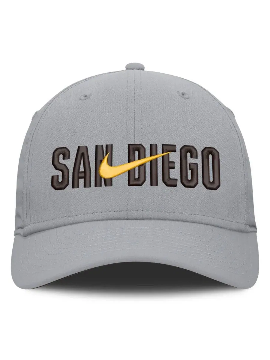 Кепка Nike San Diego Padres Primetime Dri-FIT Rise Bozz Flex — изображение 2 из 4, серый