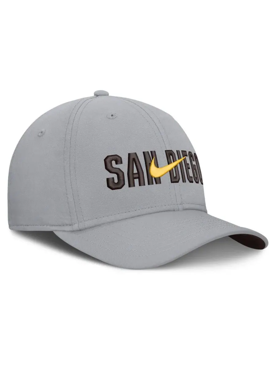 Кепка Nike San Diego Padres Primetime Dri-FIT Rise Bozz Flex — изображение 3 из 4, серый