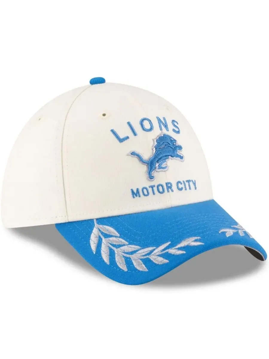 New Era Мужская кепка 39THIRTY Flex кремово-синего цвета с символикой команды Detroit Lions на — изображение 5 из 5