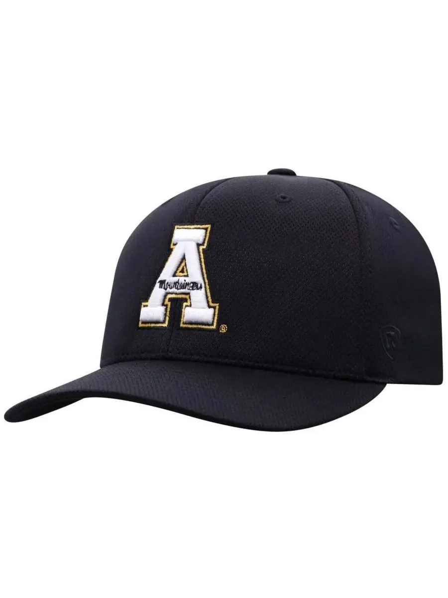 Top of the World Мужская черная кепка Appalachian State Mountaineers Reflex Flex