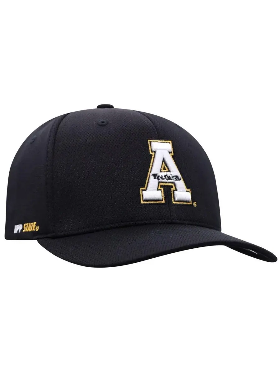 Top of the World Мужская черная кепка Appalachian State Mountaineers Reflex Flex — изображение 3 из 3, черный