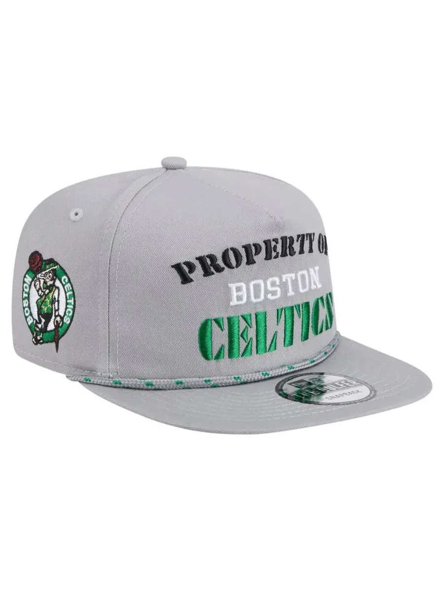 New Era Мужская серая бейсболка Boston Celtics в стиле ретро Property Of Golfer с регулируемой