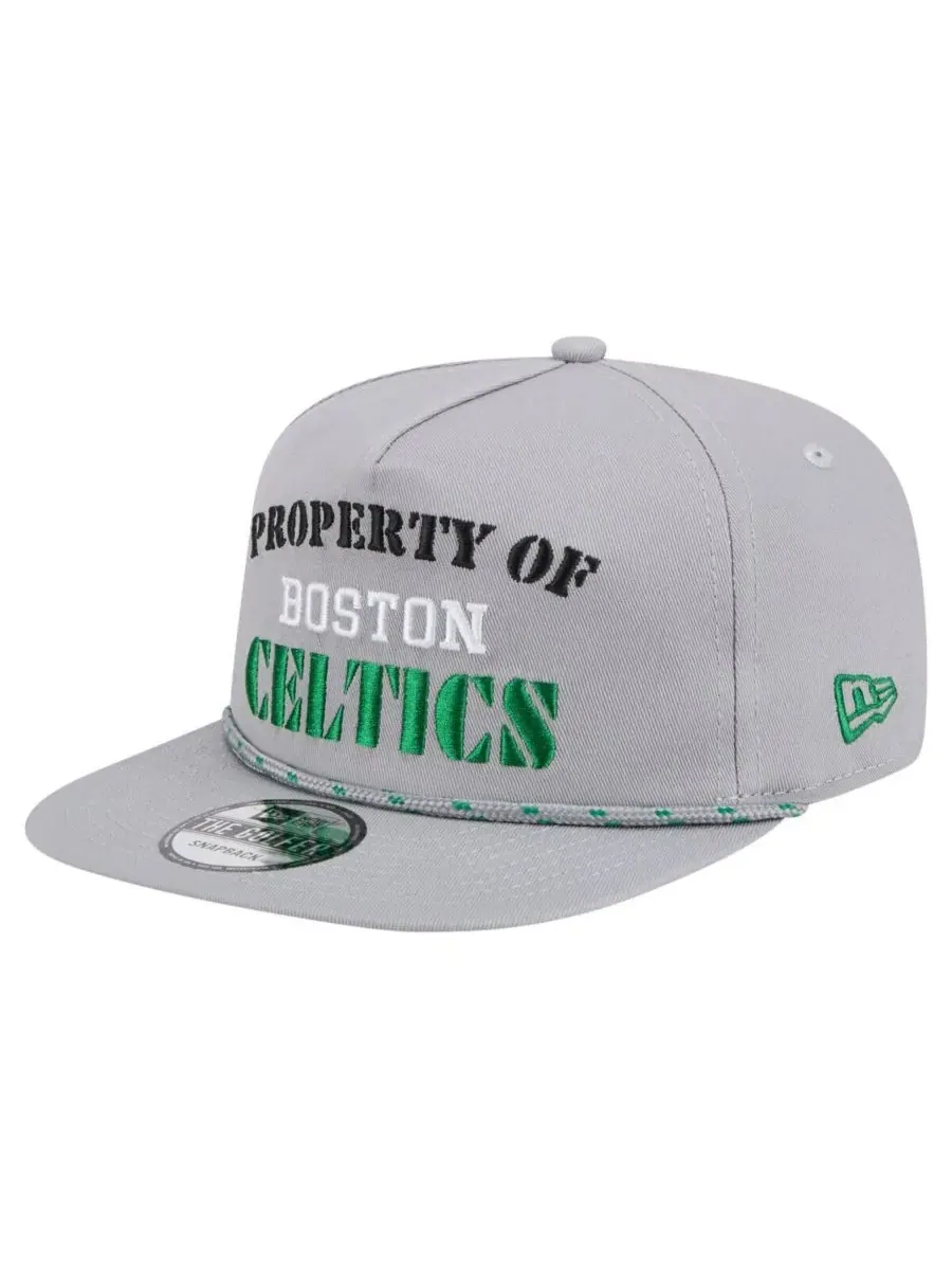 New Era Мужская серая бейсболка Boston Celtics в стиле ретро Property Of Golfer с регулируемой — изображение 3 из 4, серый