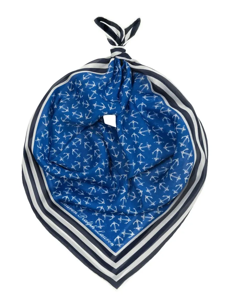 Морской маленький квадратный шарф Lauren Ralph Lauren, Cruise Royal — изображение 2 из 3