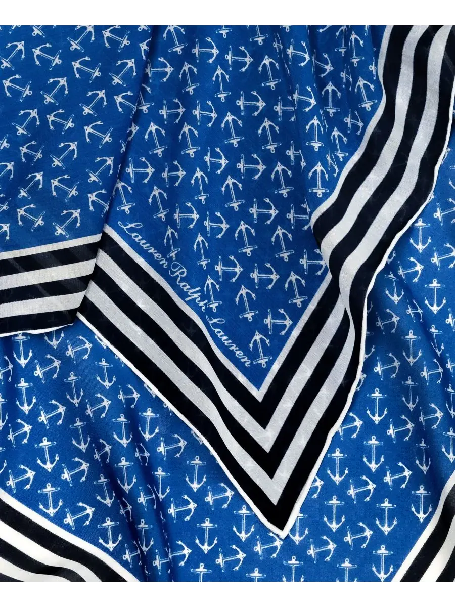 Морской маленький квадратный шарф Lauren Ralph Lauren, Cruise Royal — изображение 3 из 3