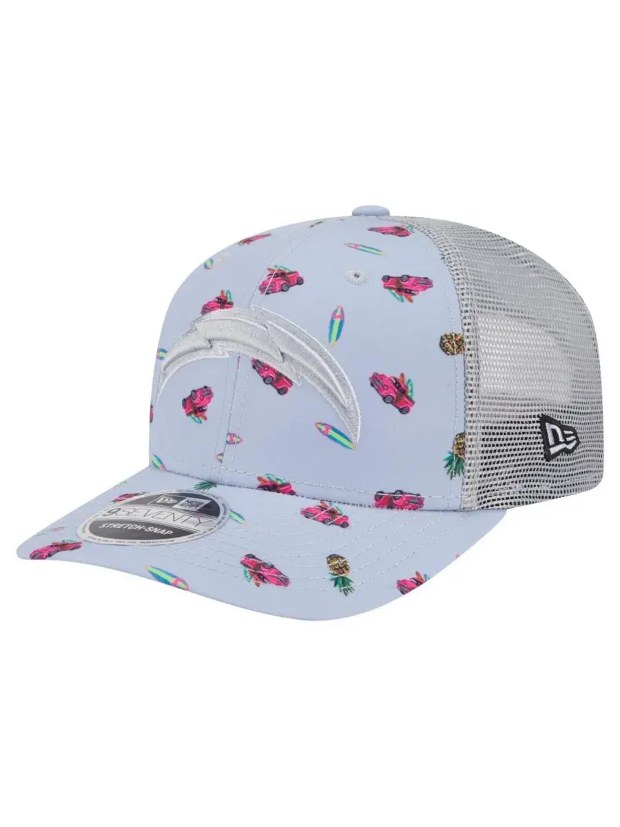 New Era Мужская светло-голубая регулируемая кепка Los Angeles Chargers Adventure Surfboard 9SEVENTY