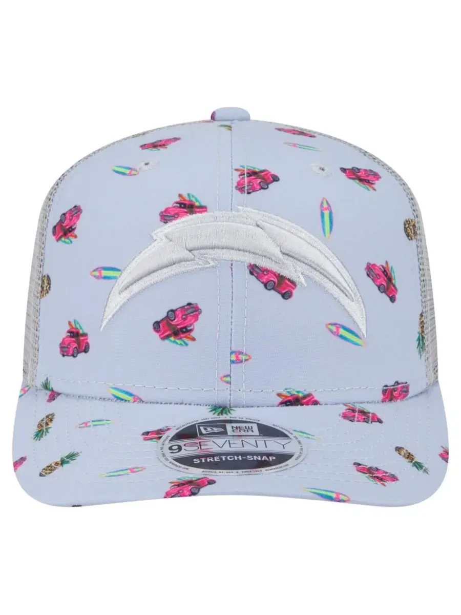 New Era Мужская светло-голубая регулируемая кепка Los Angeles Chargers Adventure Surfboard 9SEVENTY — изображение 4 из 4