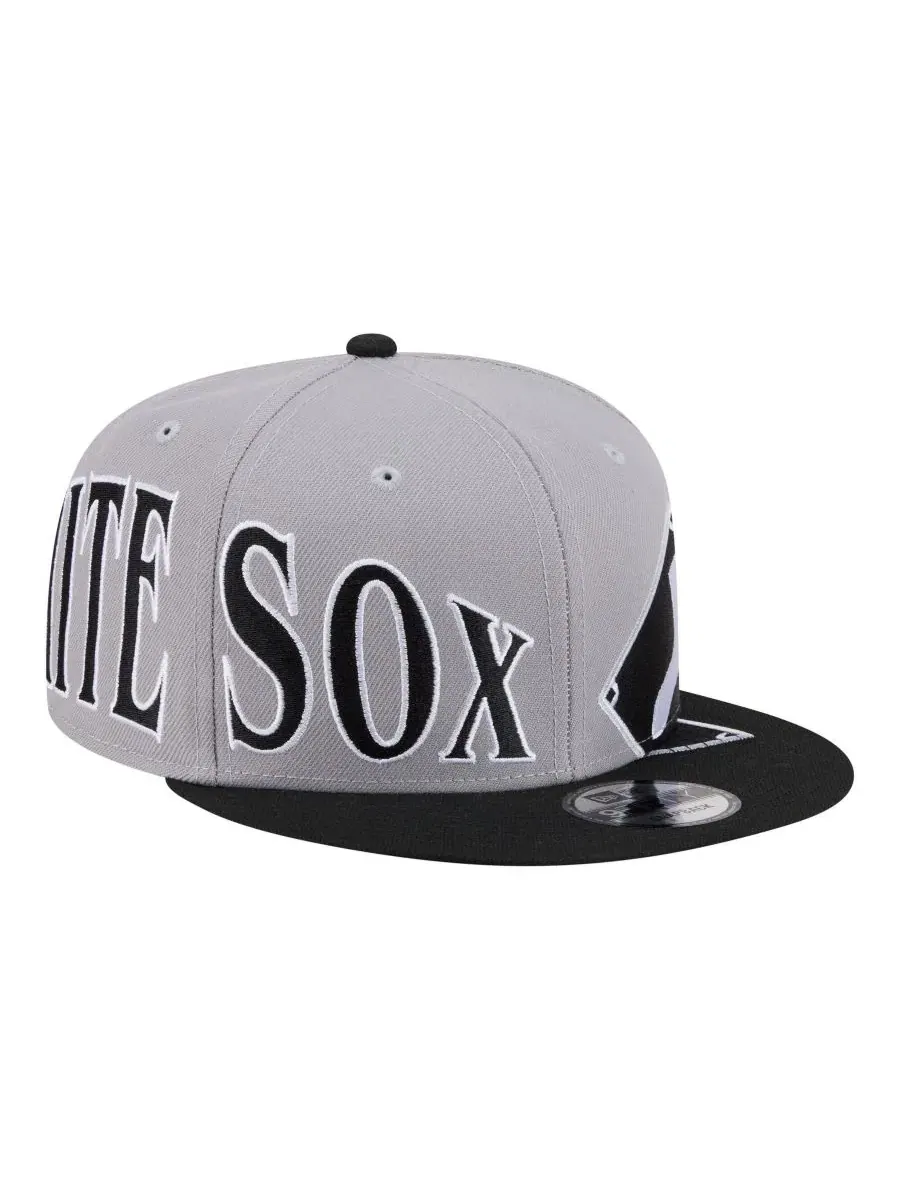Бейсболка New Era Chicago White Sox Stretched Two-Tone 9FIFTY — изображение 3 из 5, серый черный