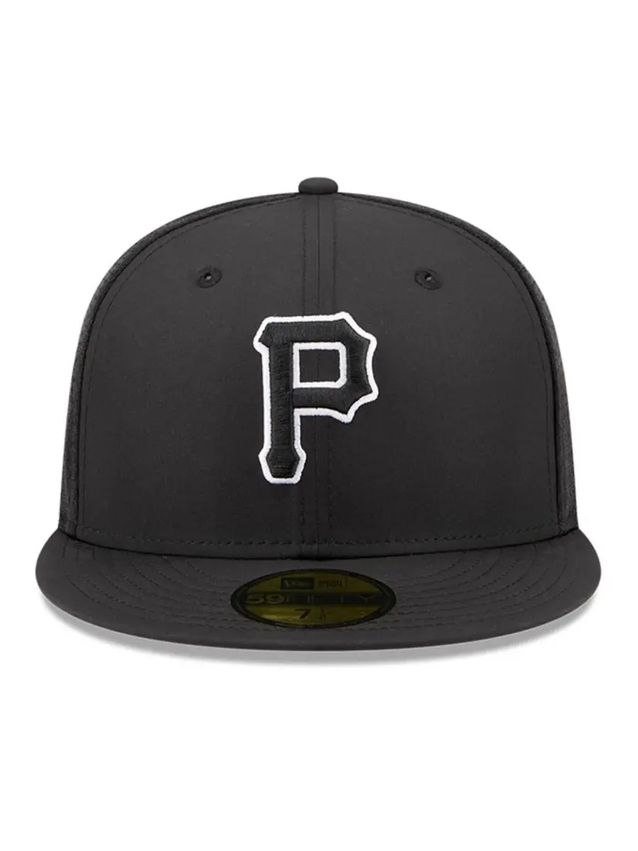 Бейсболка New Era с высокой тульей, приплюснутым козырьком, с вышивкой, Pittsburgh Pirates — изображение 2 из 5, черный