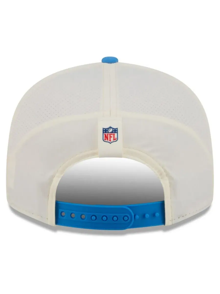 Бейсболка New Era 9FIFTY с козырьком, Los Angeles Chargers, коллекция Training Camp 2026 — изображение 3 из 4, кремовый синий