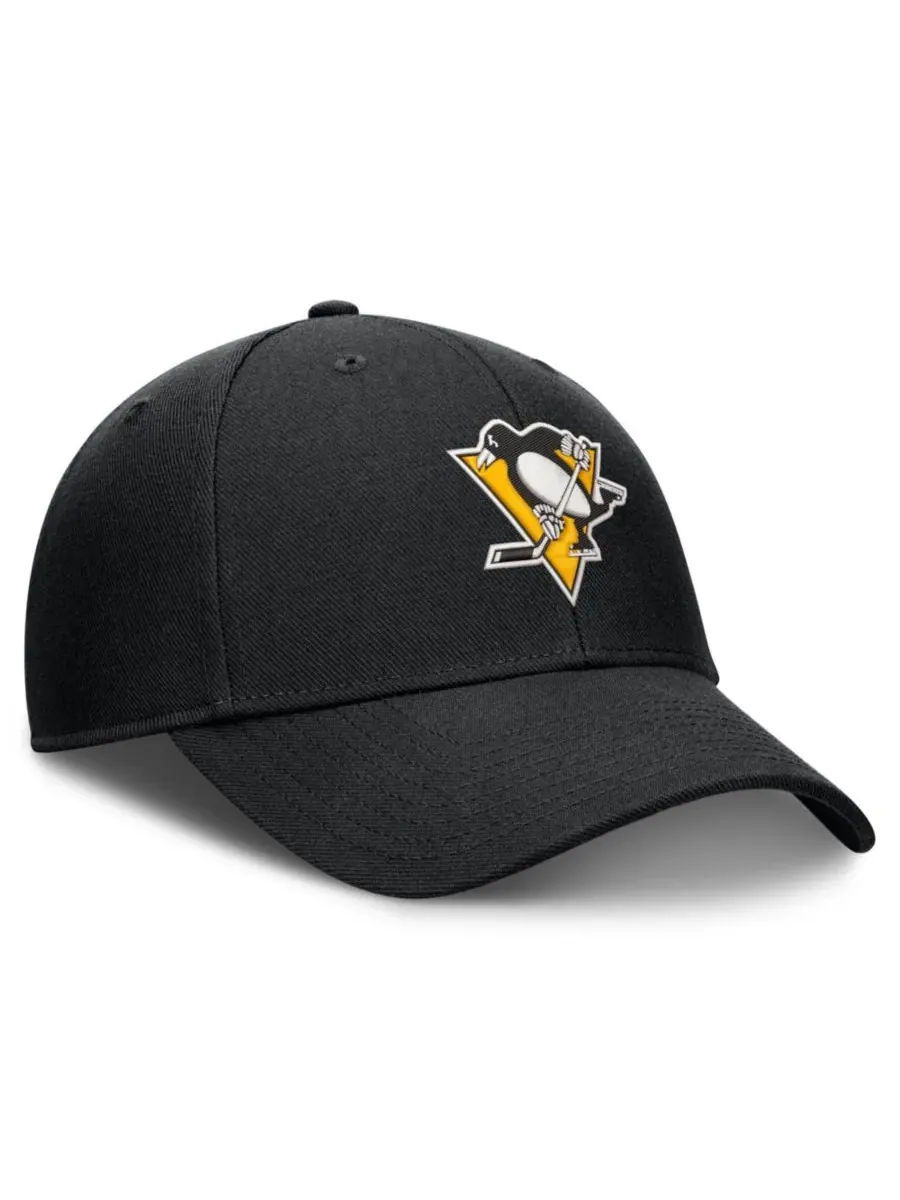 Бейсболка с вышитым логотипом Pittsburgh Penguins Fanatics — изображение 3 из 4, черный
