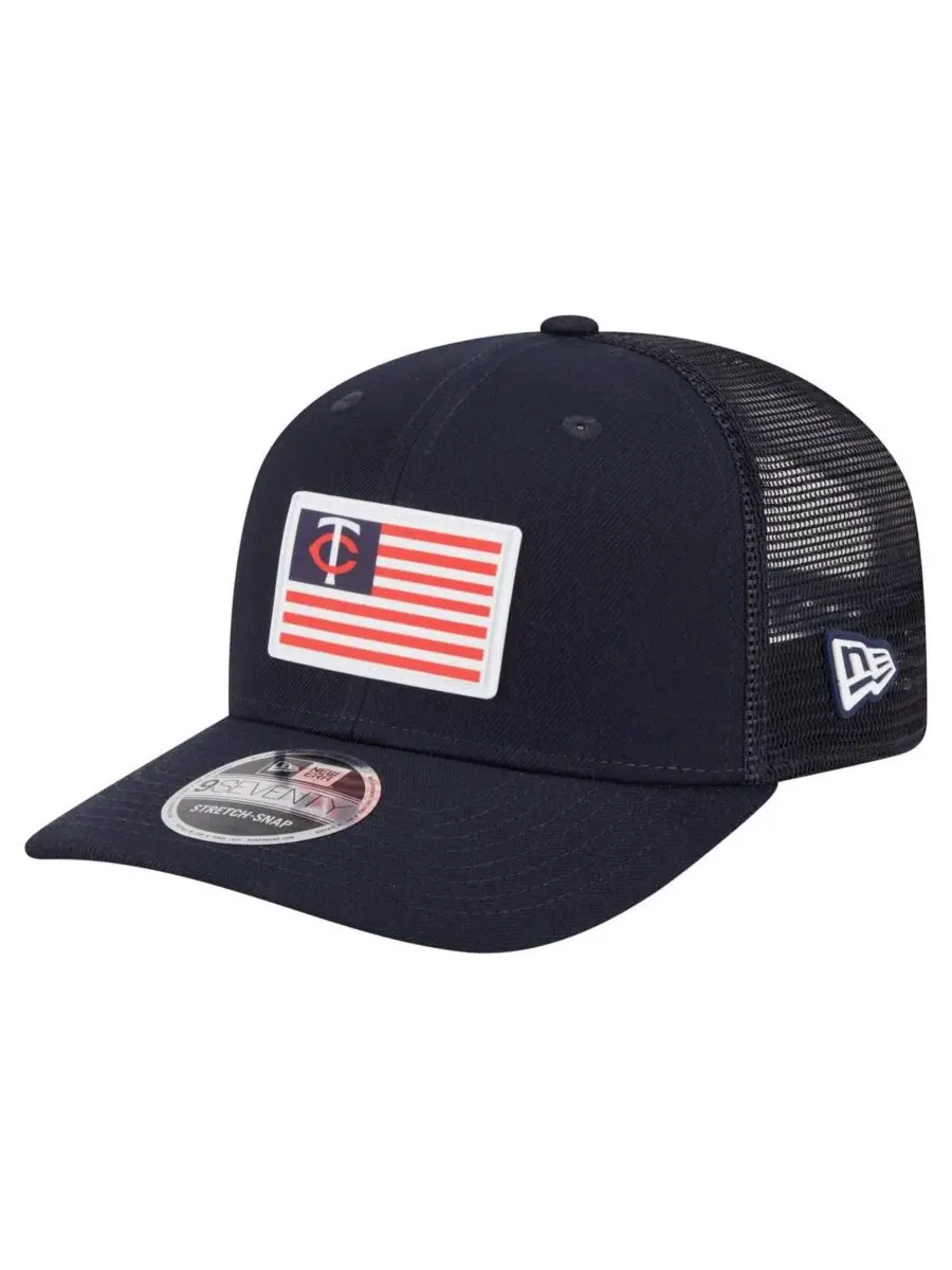 New Era Мужская темно-синяя кепка 9SEVENTY с флагом команды Minnesota Twins и застежкой-липучкой