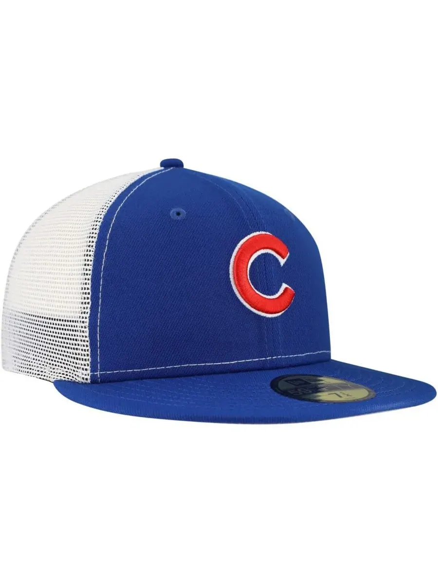New Era Мужская бейсболка-тракер 59FIFTY в цветах команды Chicago Cubs — изображение 3 из 5, королевский