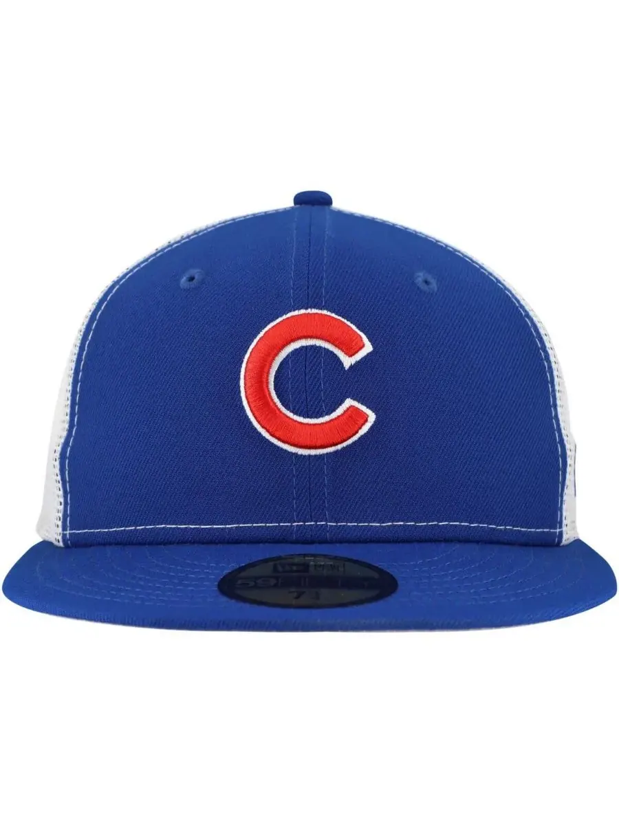 New Era Мужская бейсболка-тракер 59FIFTY в цветах команды Chicago Cubs — изображение 5 из 5, королевский