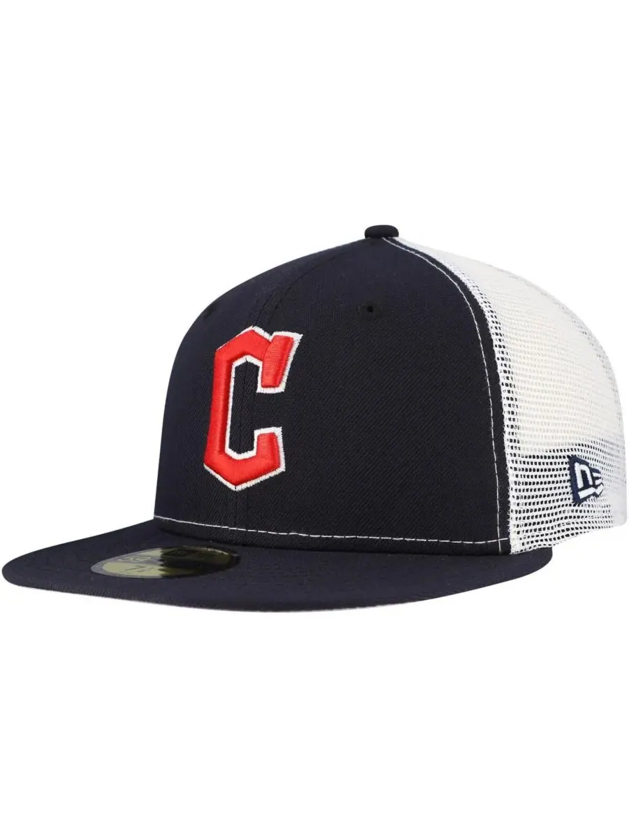New Era Мужская темно-синяя бейсболка-тракер Cleveland Guardians, цвет команды 59FIFTY