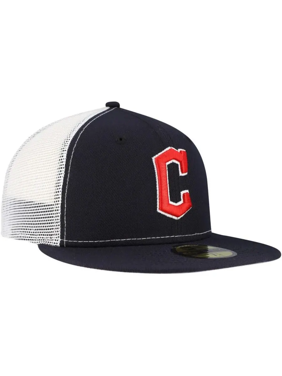 New Era Мужская темно-синяя бейсболка-тракер Cleveland Guardians, цвет команды 59FIFTY — изображение 4 из 5