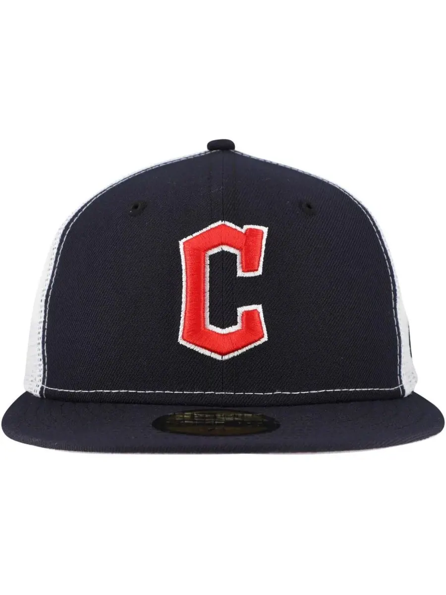New Era Мужская темно-синяя бейсболка-тракер Cleveland Guardians, цвет команды 59FIFTY — изображение 5 из 5