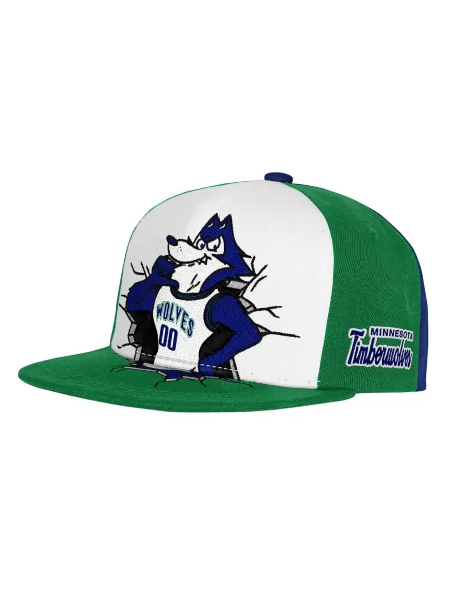 Кепка-снэпбек с вышивкой талисмана Minnesota Timberwolves Mitchell & Ness