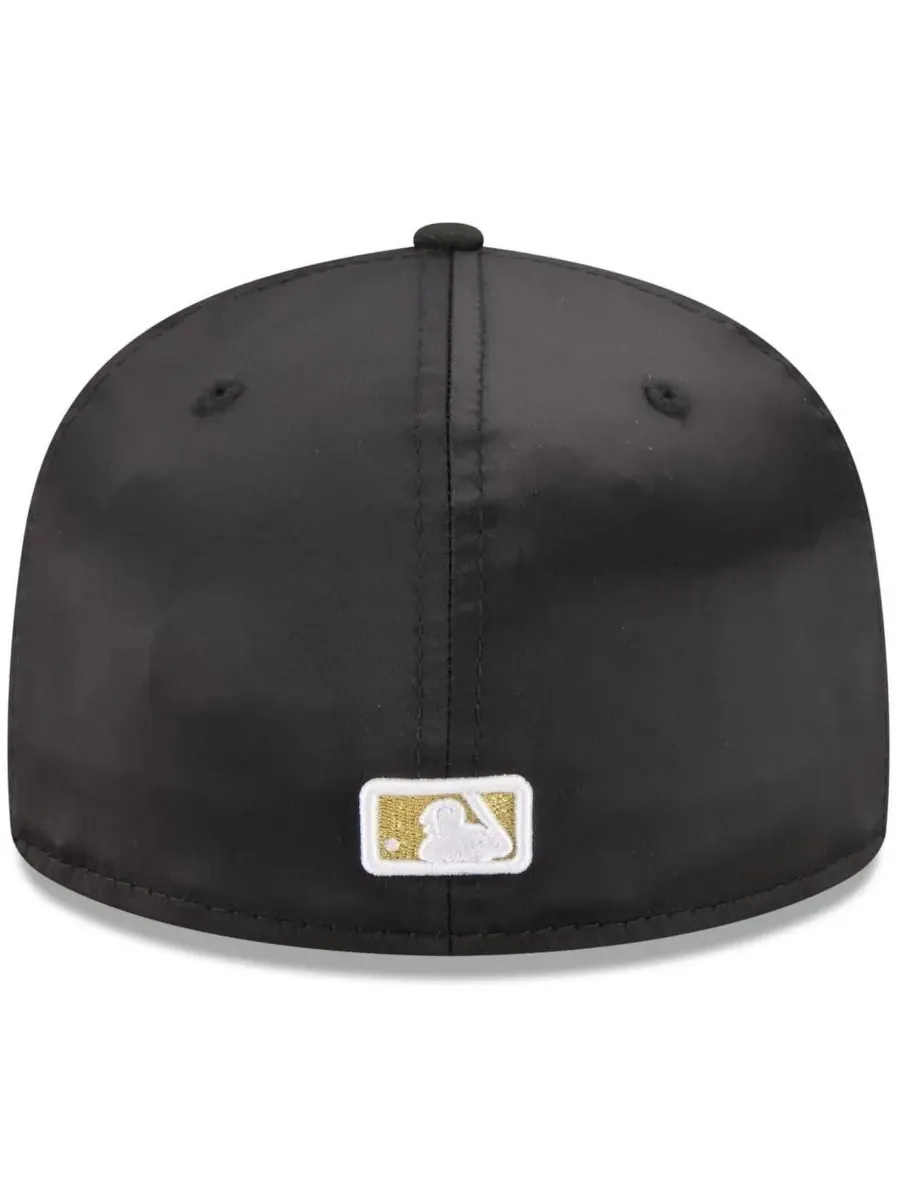 New Era Мужская черная бейсболка Atlanta Braves 2025 59FIFTY Day Gold Leaf 59FIFTY Fitted Hat — изображение 4 из 4, черный