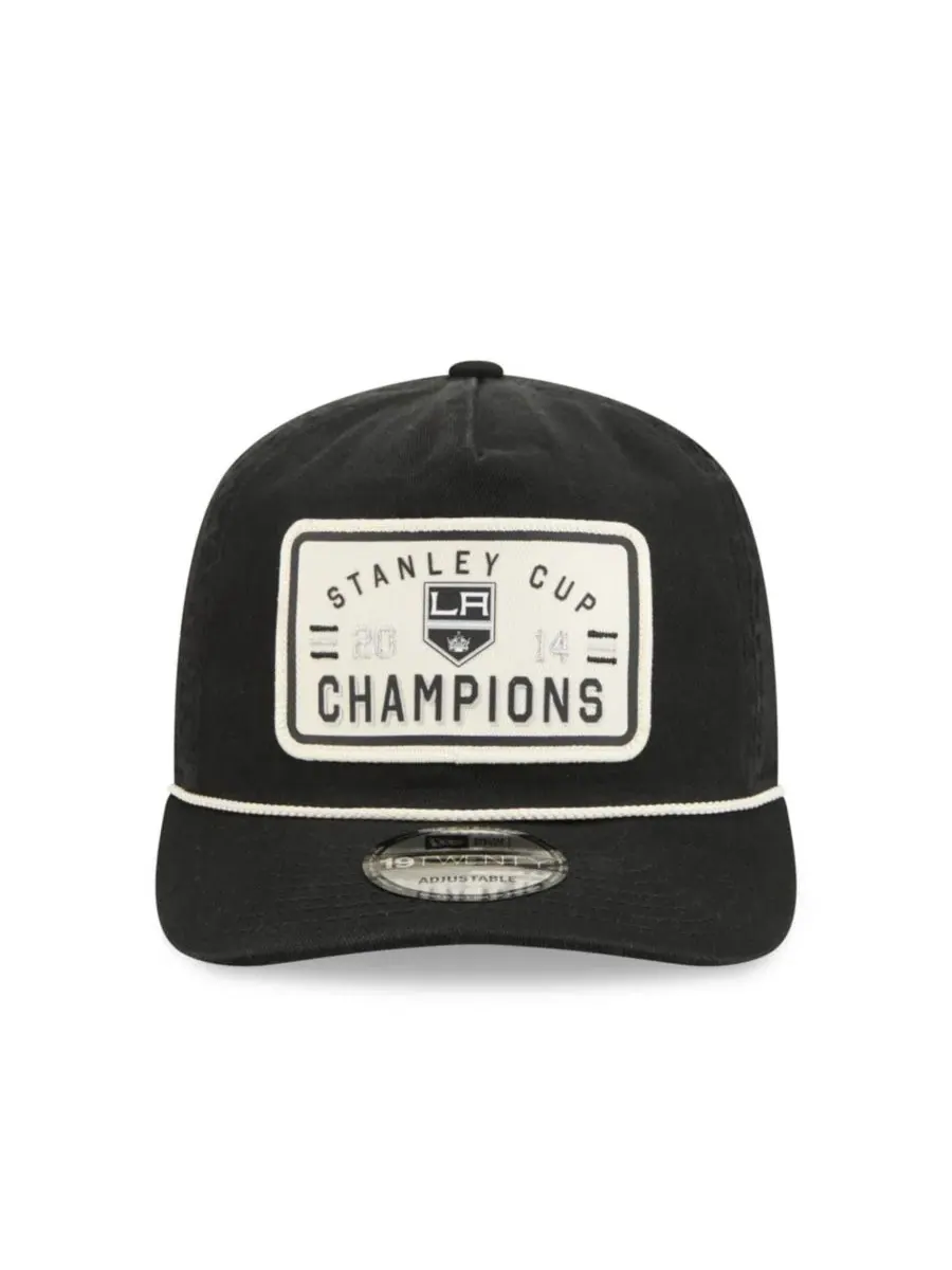 Кепка New Era Los Angeles Kings Throwback Stanley Cup Champions Side Patch 19TWENTY — изображение 2 из 5, черный
