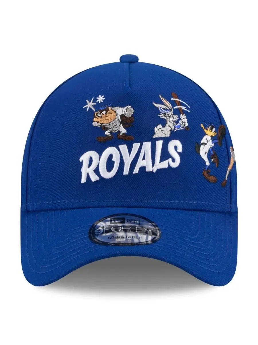 Бейсболка с вышивкой Kansas City Royals и Looney Tunes New Era — изображение 4 из 4, королевский