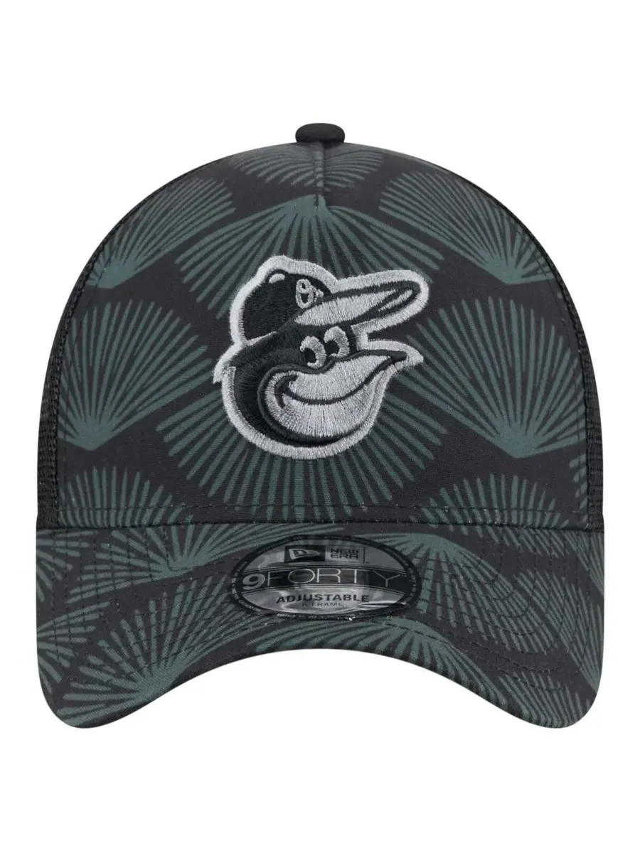 New Era Мужская черная регулируемая кепка-тракер Baltimore Orioles 9FORTY A-Frame — изображение 5 из 5, черный