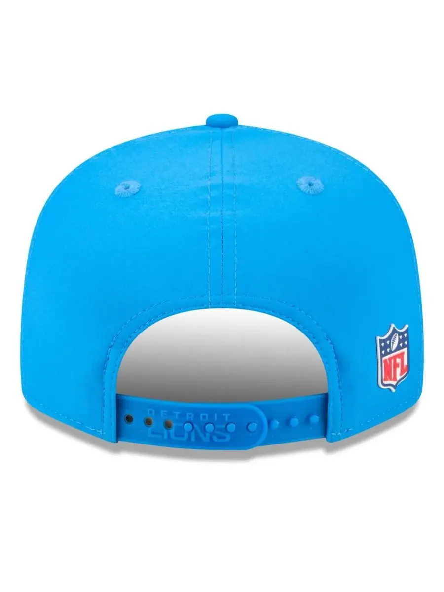 New Era Мужская синяя бейсболка Detroit Lions 2025 Sideline Split Panel 9FIFTY Snapback — изображение 2 из 5, синий