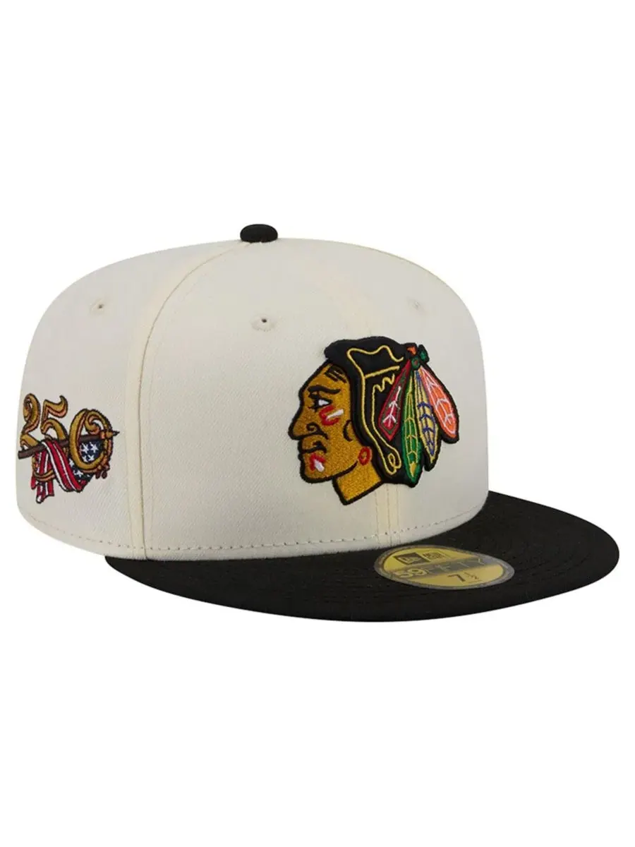Кепка с высокой тульей, с вышивкой, Chicago Blackhawks 250th Anniversary of the United States New