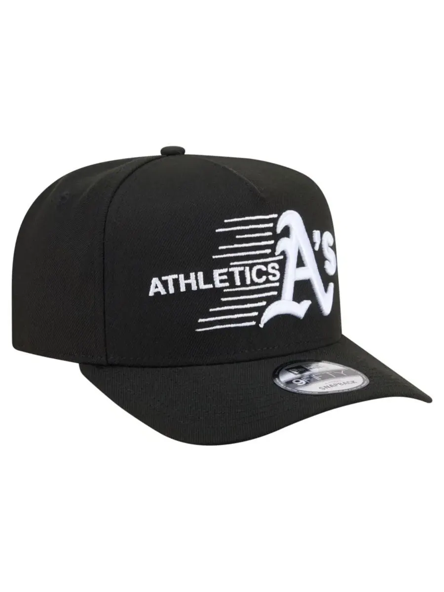 Кепка-снепбек с высокой тульей Athletics Motion New Era — изображение 3 из 5, черный