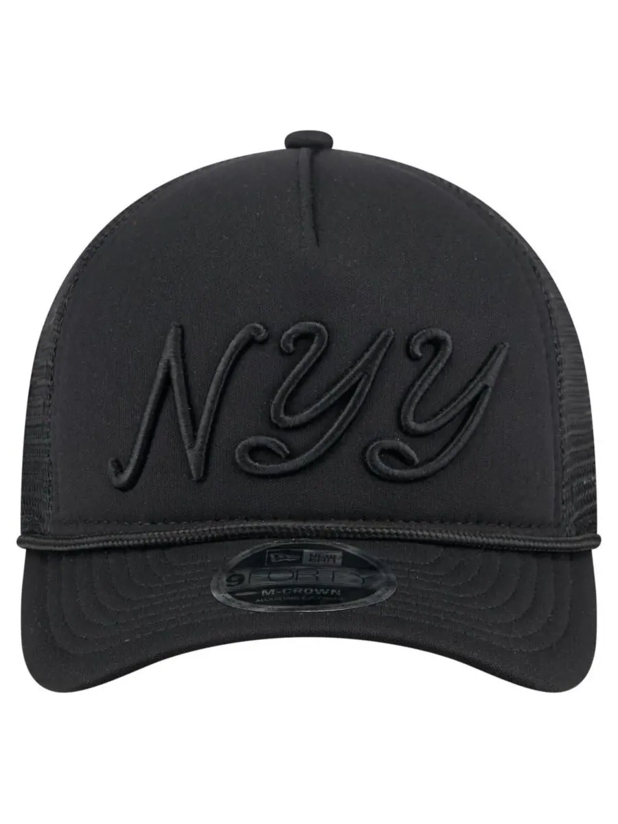 New Era Мужская черная регулируемая бейсболка New York Yankees City Initial 9FORTY A-Frame M-Crown — изображение 2 из 5
