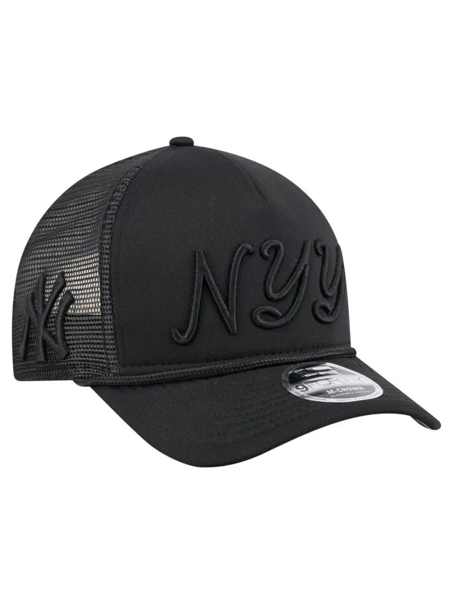 New Era Мужская черная регулируемая бейсболка New York Yankees City Initial 9FORTY A-Frame M-Crown — изображение 3 из 5