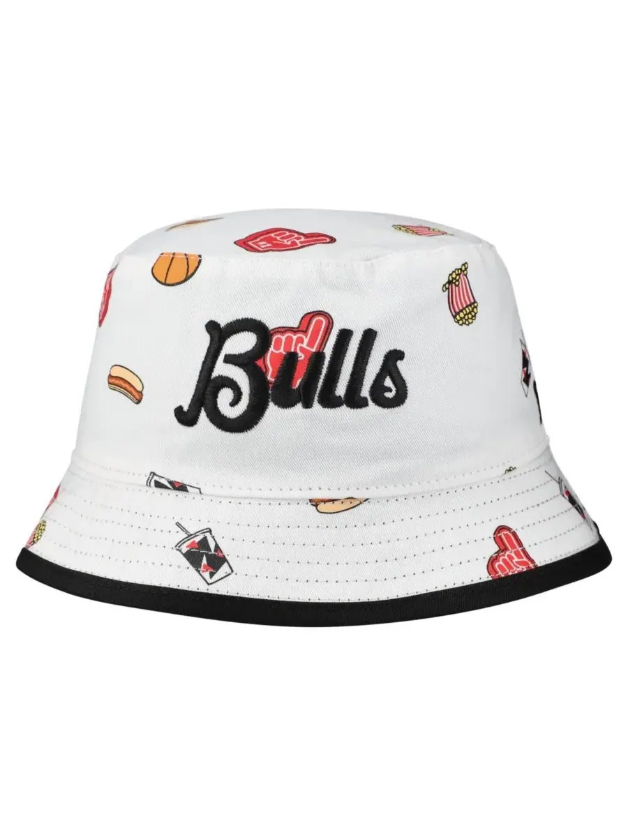 Кепка-панама с принтом Chicago Bulls Team Cheer Reversible New Era — изображение 2 из 5, белый