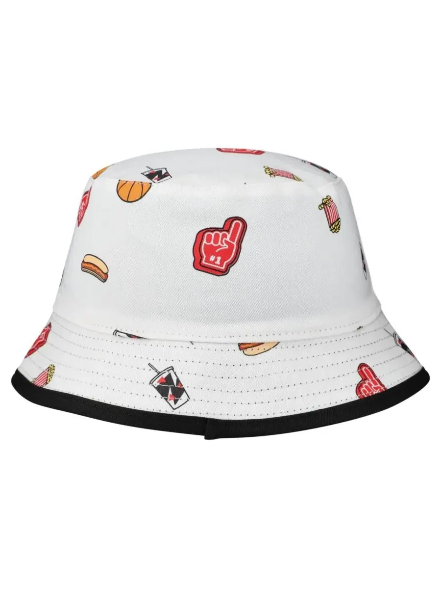 Кепка-панама с принтом Chicago Bulls Team Cheer Reversible New Era — изображение 4 из 5, белый