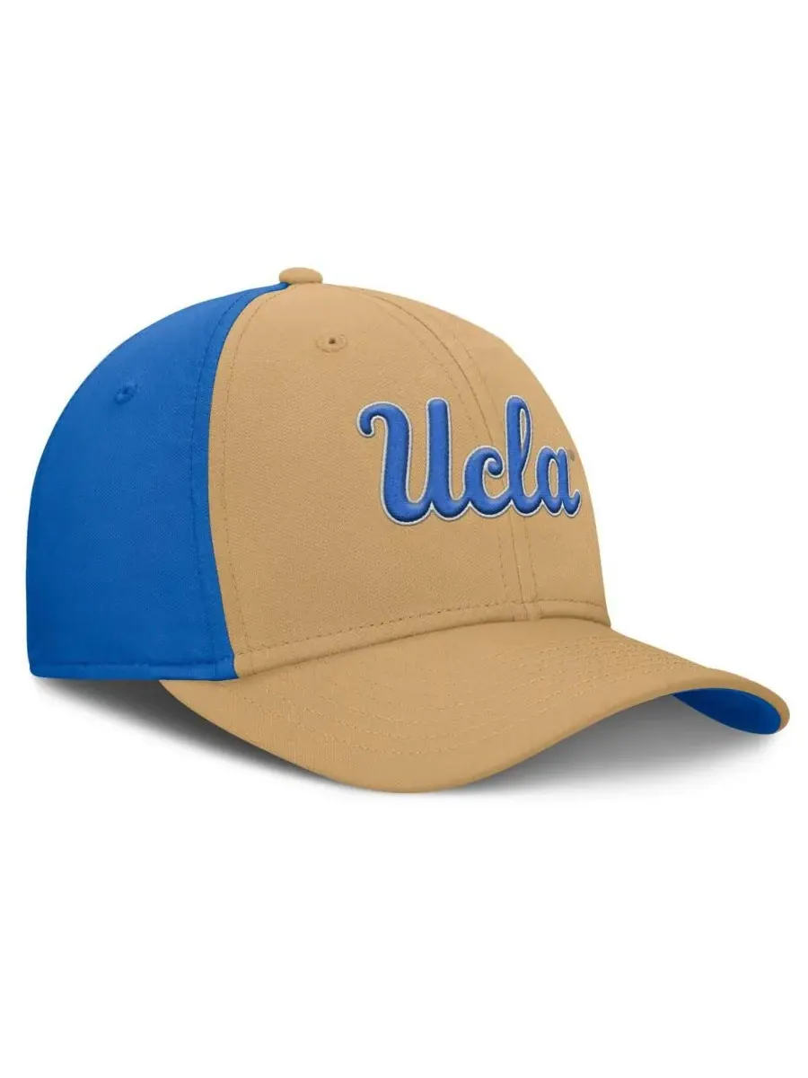 Jordan Мужская золотисто-синяя кепка UCLA Bruins 2025 Sideline Rise Local Performance Flex Hat — изображение 3 из 4