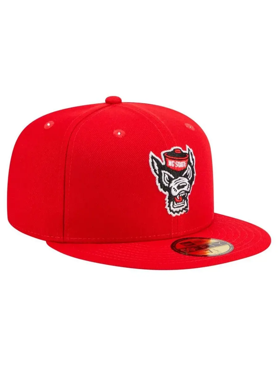 New Era Мужская красная кепка NC State Wolfpack 59FIFTY — изображение 4 из 5, красный
