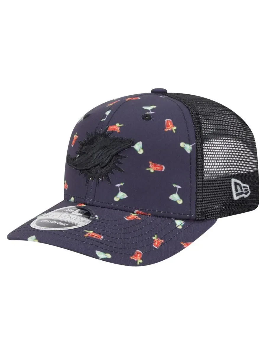 New Era Мужская кепка 9SEVENTY Stretch Snap Hat, темно-синяя/черная, с рисунком "Приключенческие