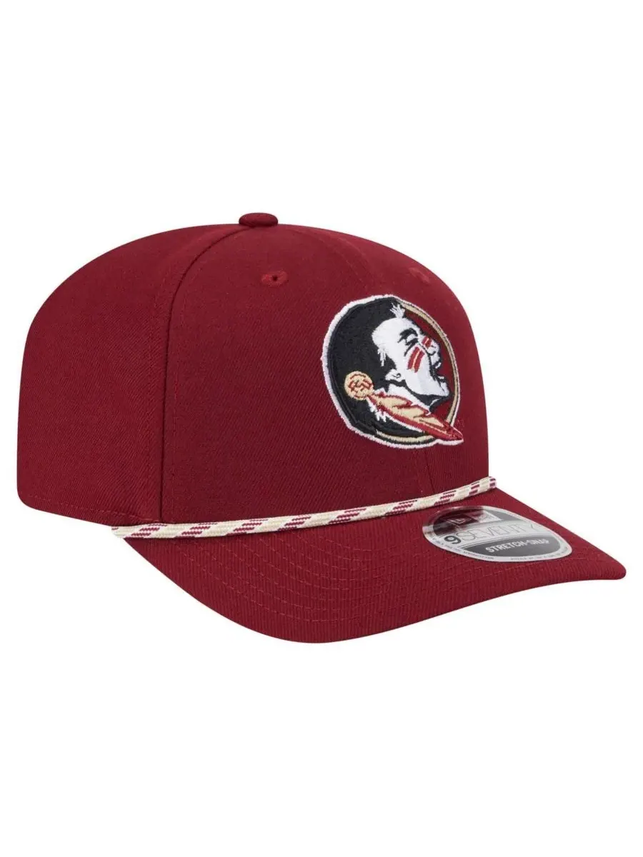 New Era Мужская кепка Garnet Florida State Seminoles Game Day Multi-Rope 9SEVENTY Stretch-Snap Hat — изображение 2 из 5