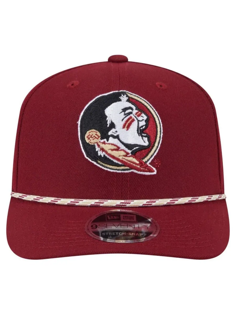 New Era Мужская кепка Garnet Florida State Seminoles Game Day Multi-Rope 9SEVENTY Stretch-Snap Hat — изображение 3 из 5