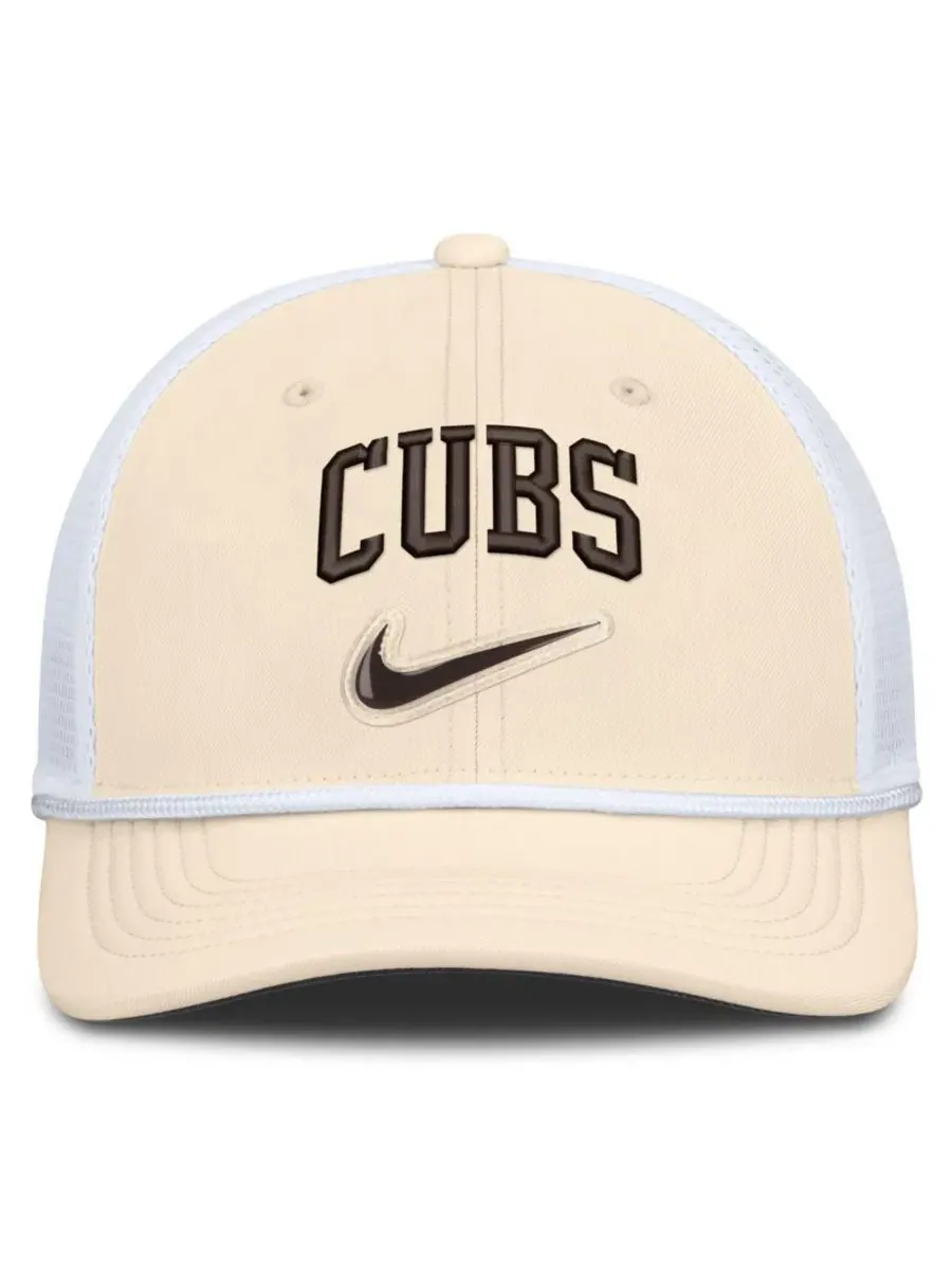 Кепка Nike Rise Dri-FIT Trucker Chicago Cubs — изображение 2 из 4, натуральный белый