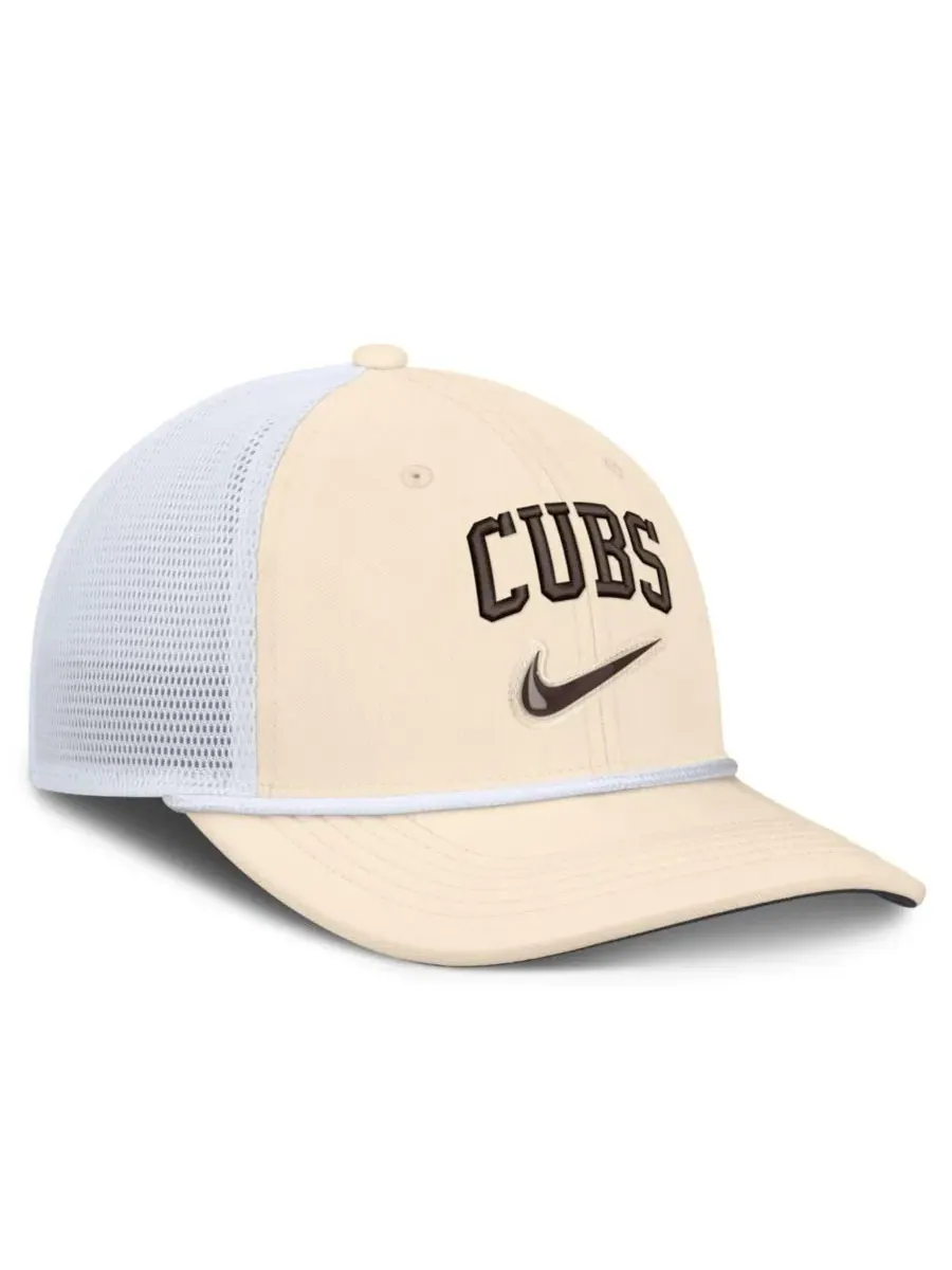 Кепка Nike Rise Dri-FIT Trucker Chicago Cubs — изображение 3 из 4, натуральный белый