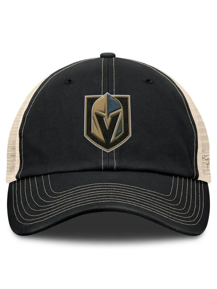 Бейсболка-тракер Vegas Golden Knights Rival с застежкой-трещоткой Fanatics — изображение 2 из 4, черный натуральный