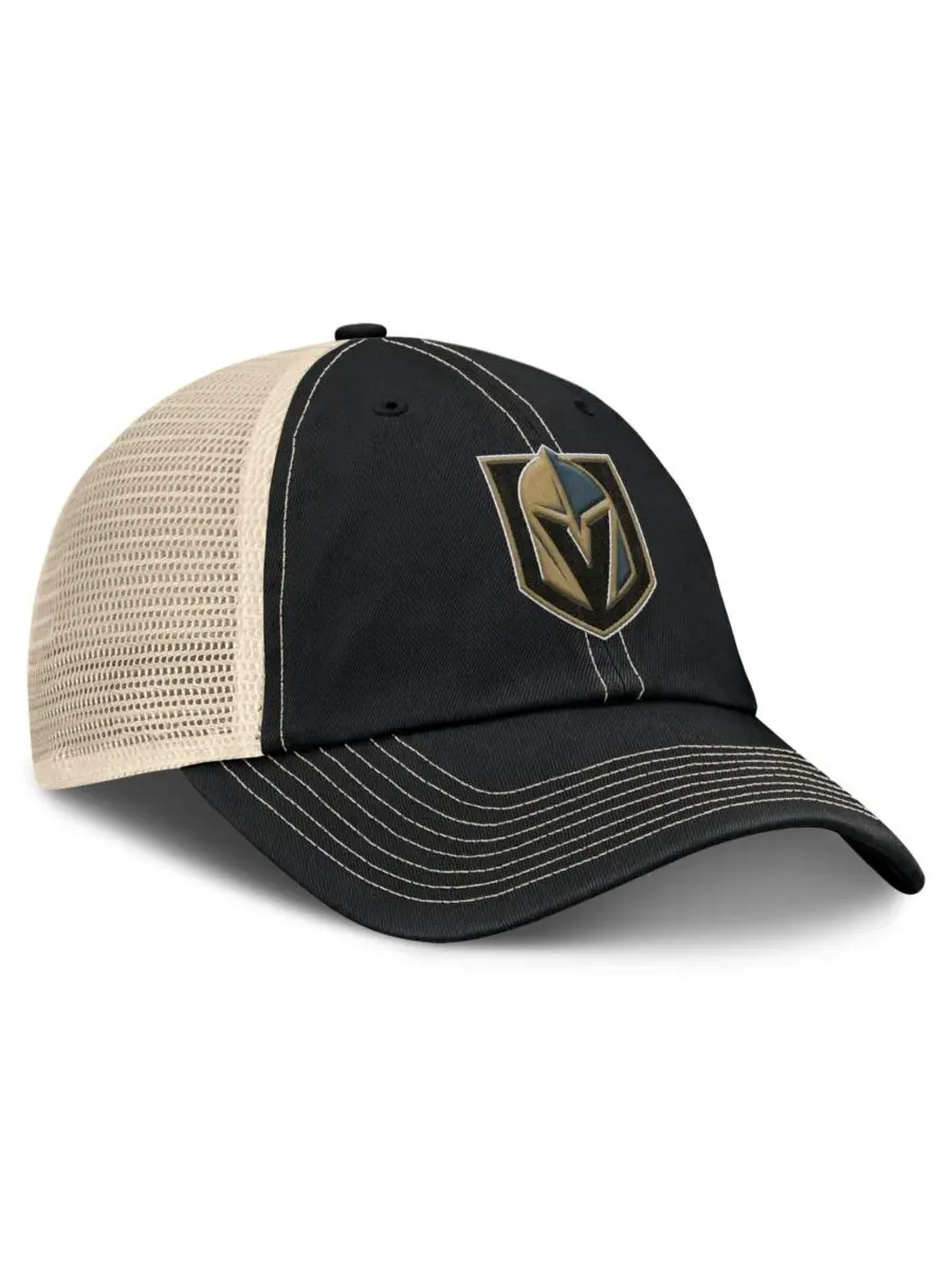 Бейсболка-тракер Vegas Golden Knights Rival с застежкой-трещоткой Fanatics — изображение 3 из 4, черный натуральный