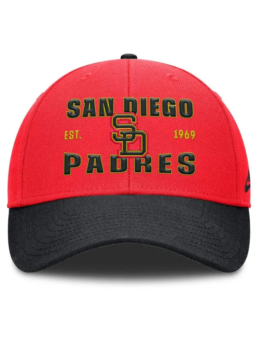 Кепка Nike Rise с вышитым логотипом San Diego Padres — изображение 2 из 4, черный