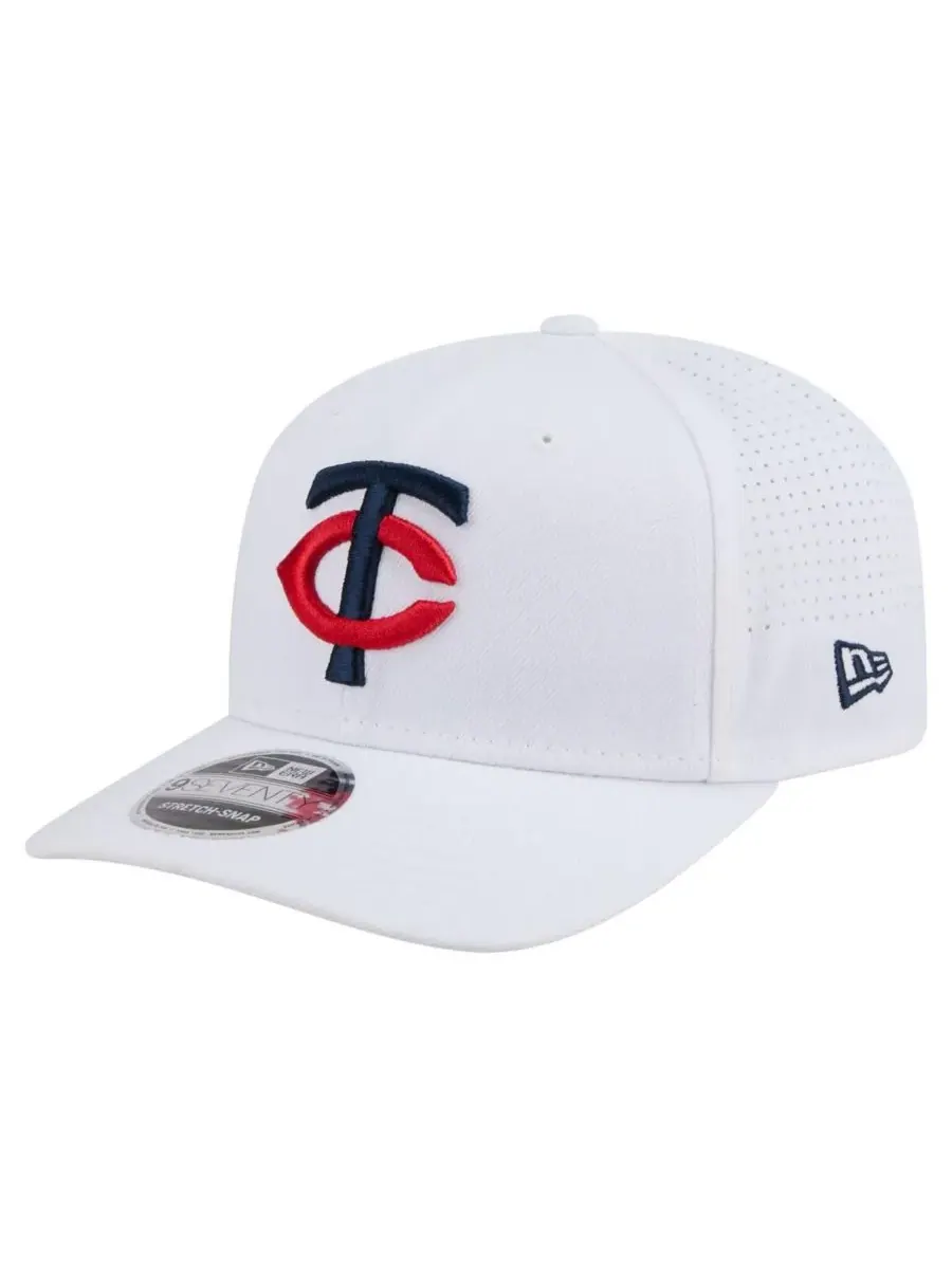 New Era Мужская белая регулируемая кепка Minnesota Twins COOLERA 9SEVENTY