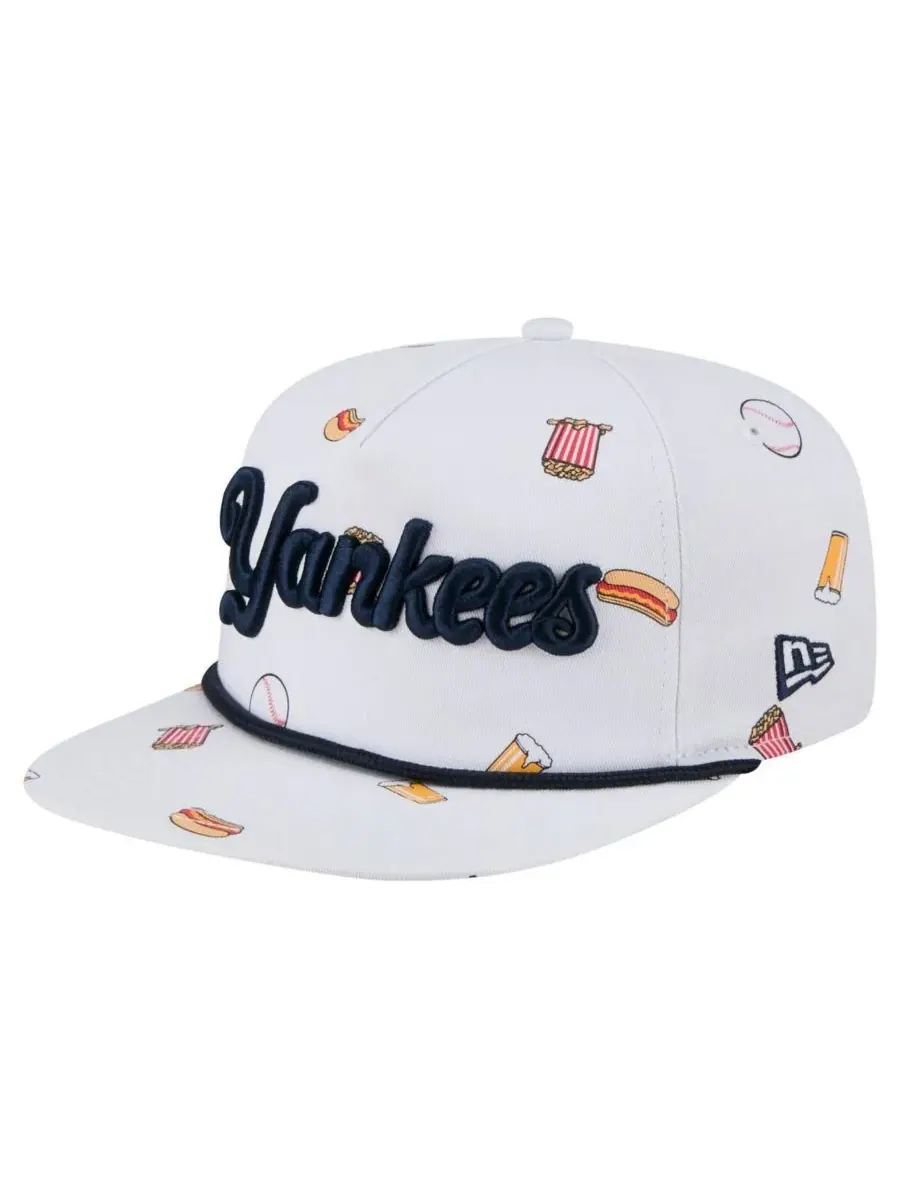 New Era Мужская белая регулируемая кепка с канатом для поддержки команды New York Yankees, размер